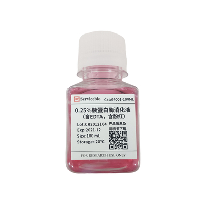 G4001-100ml 100ml 0,25% Trypsin-EDTA-Verdauungslösung mit Phenolrot